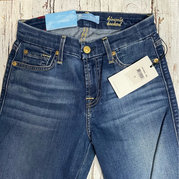 (24) 7 for all mankind (b)air denim form fitted kimmie bootcut jeans - Picture 5 of 5